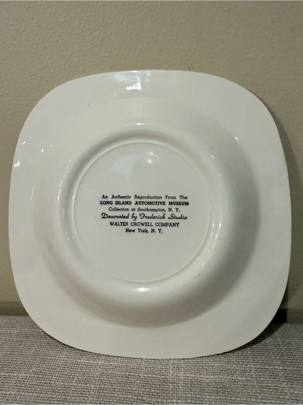 Vintage 1950s Long Island Automotive Museum Ashtray 1904 Franklin Tonneau